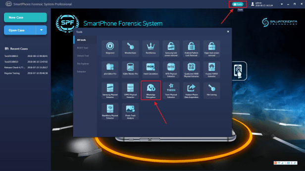 SalvationDATA Mobile Forensics WhatsApp Extraction