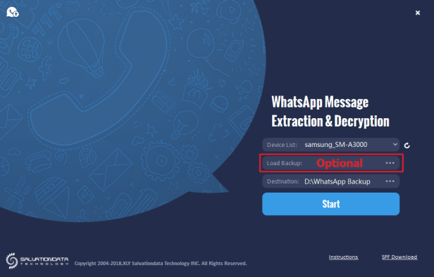 SalvationDATA Mobile Forensics WhatsApp Extraction