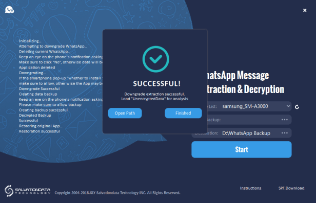 SalvationDATA Mobile Forensics WhatsApp Extraction